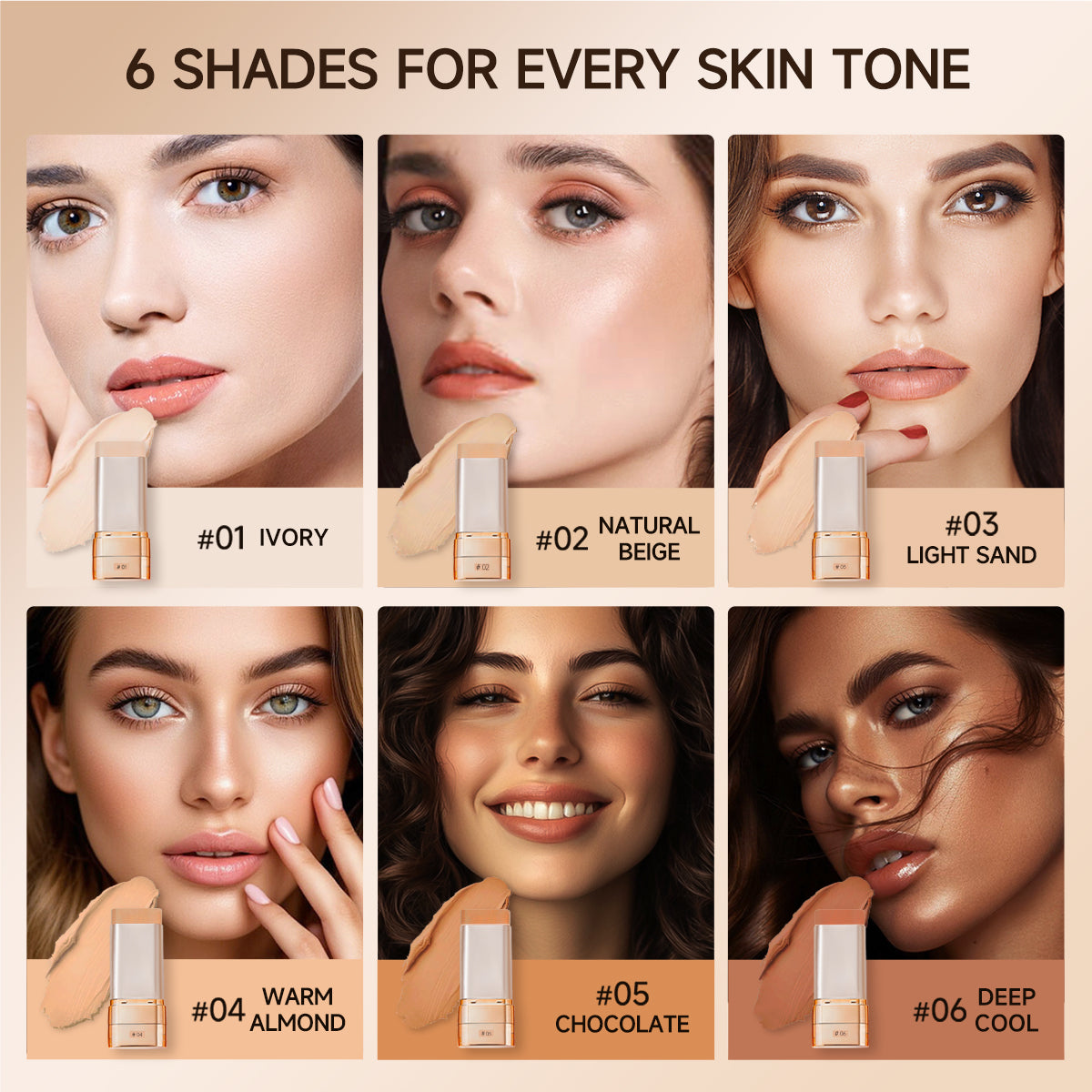 KENDSL BEAUTY Base de Maquillaje en Barra y Corrector 2 en 1