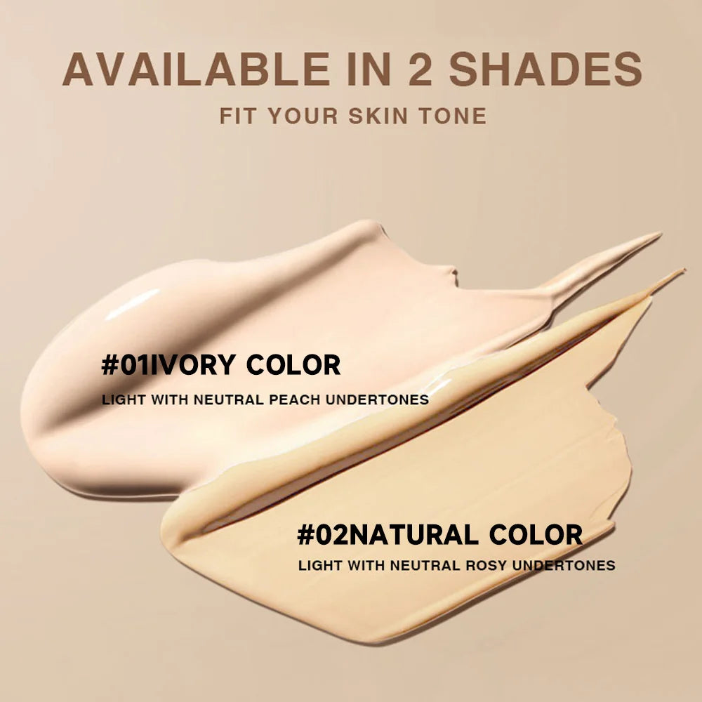 Kendal Beauty Watery Double-Headed Foundation Stick with Brush, Natural Long-Lasting Flawless Makeup For Facial Concealer Cosmetics