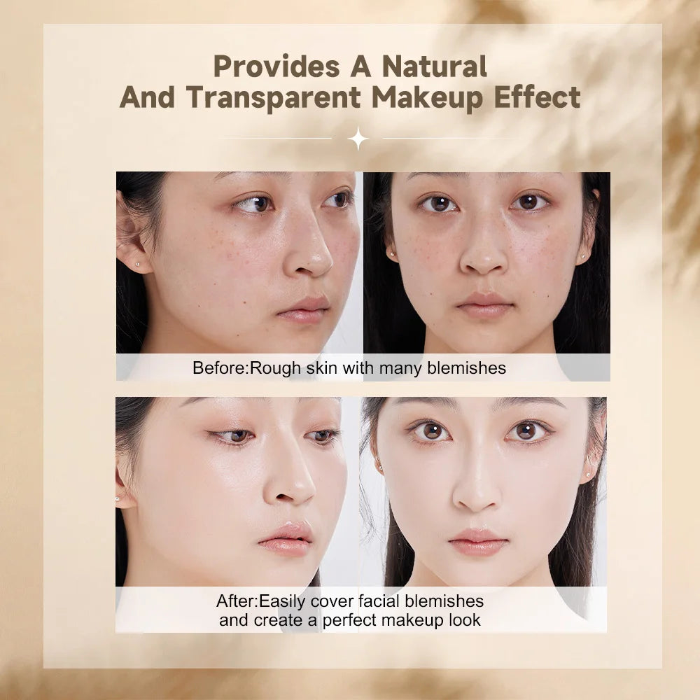 Kendal Beauty Watery Double-Headed Foundation Stick with Brush, Natural Long-Lasting Flawless Makeup For Facial Concealer Cosmetics
